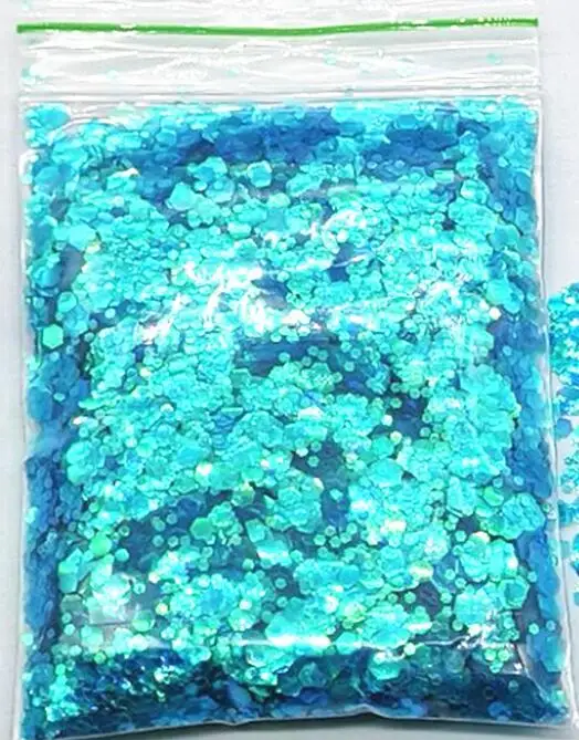 color 23 50 г 25 цветов массивный металлик, переливающийся косметический блеск микс для фестиваля и креативного макияжа, слизи и поделок. Серебряный, единорог - Цвет: color 23