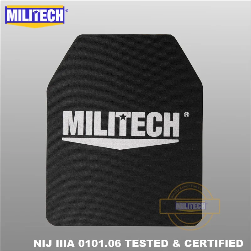 MILITECH 10x12 дюймов ультра-светильник UHMWPE NIJ уровень IIIA 3A баллистическая панель пуленепробиваемый рюкзак PE пластина с тестовым видео