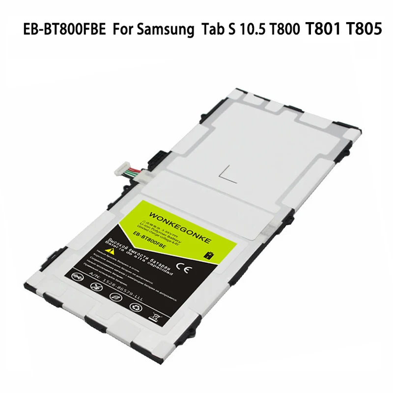 WONKEGONKE EB BT800FBE литий ионный полимерный аккумулятор для Samsung Galaxy Tab S 10 5 T800 T801 T805