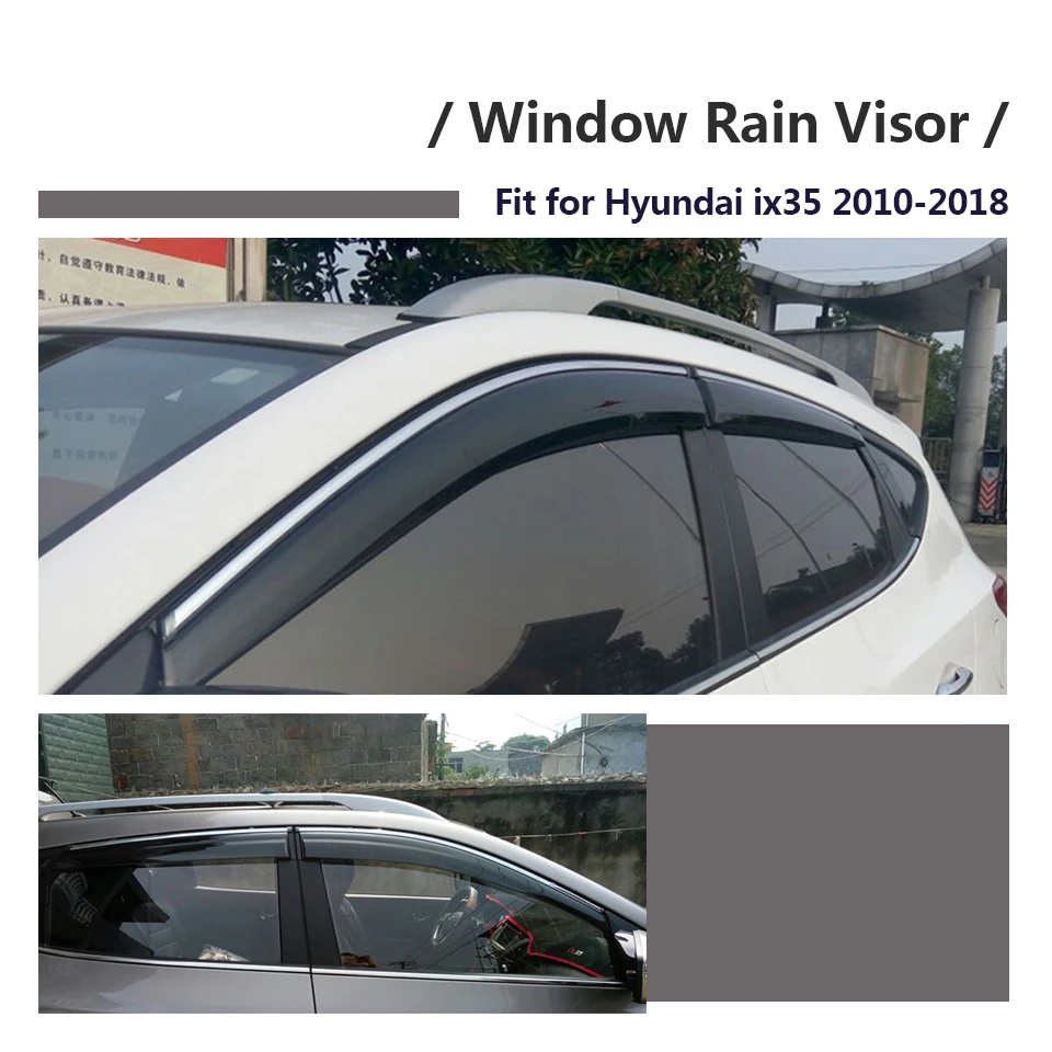Atreus для hyundai IX35 Tucson 2010 2011 2012 2013 двери автомобиля дым Окно Солнцезащитный козырек дефлектор ветра охранник
