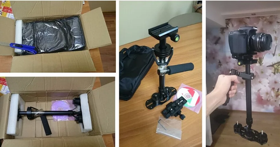 DIGITALFOTO S60S DSLR видео Ручной Стабилизатор камеры steadicam S60 4 веса steadycam с ручной защитной скобой микрофон