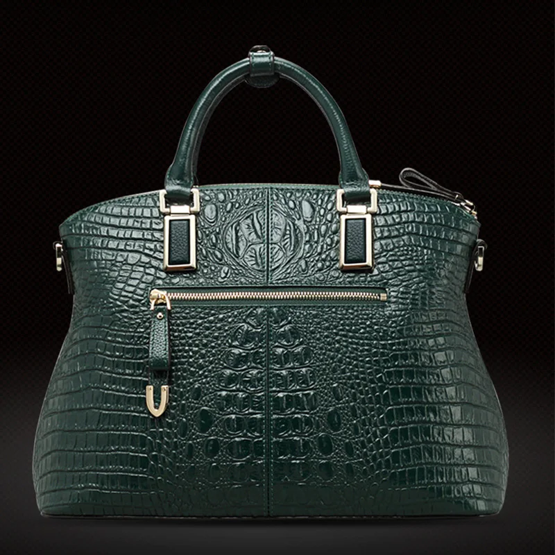 Женские сумки настоящая женская сумка с крокодиловым узором 100% натуральная кожа