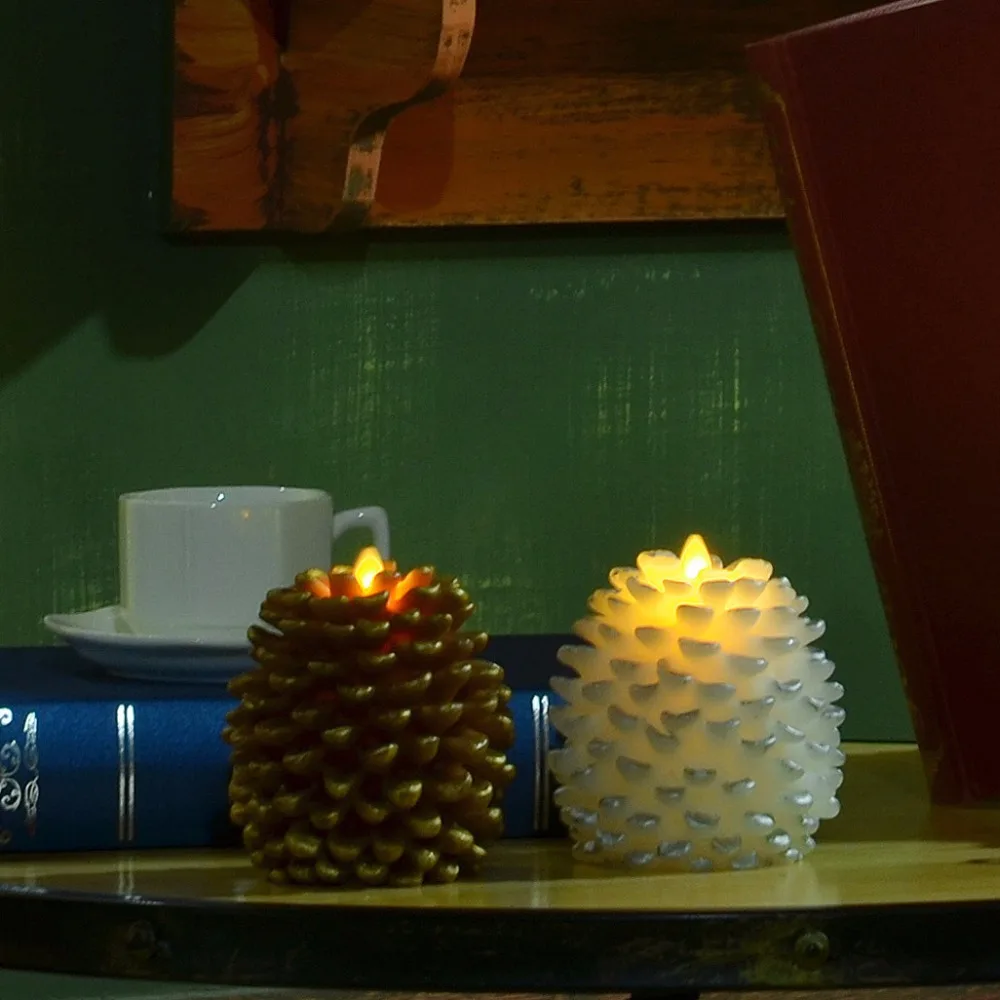 2 шт. книги по искусству Сосны Core Luminara коричневый Беспламенного светодио дный