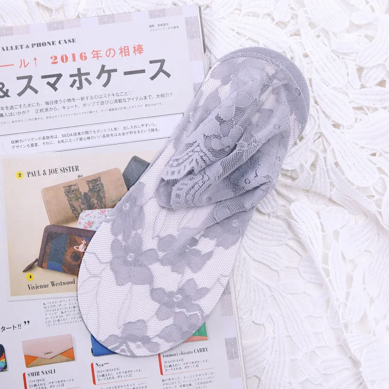 Light Gray 1 пара, женские модные носки, весна-лето, сетчатые хлопковые Дышащие носки, одноцветные кружевные тонкие повседневные Модные женские носки - Цвет: Light Gray