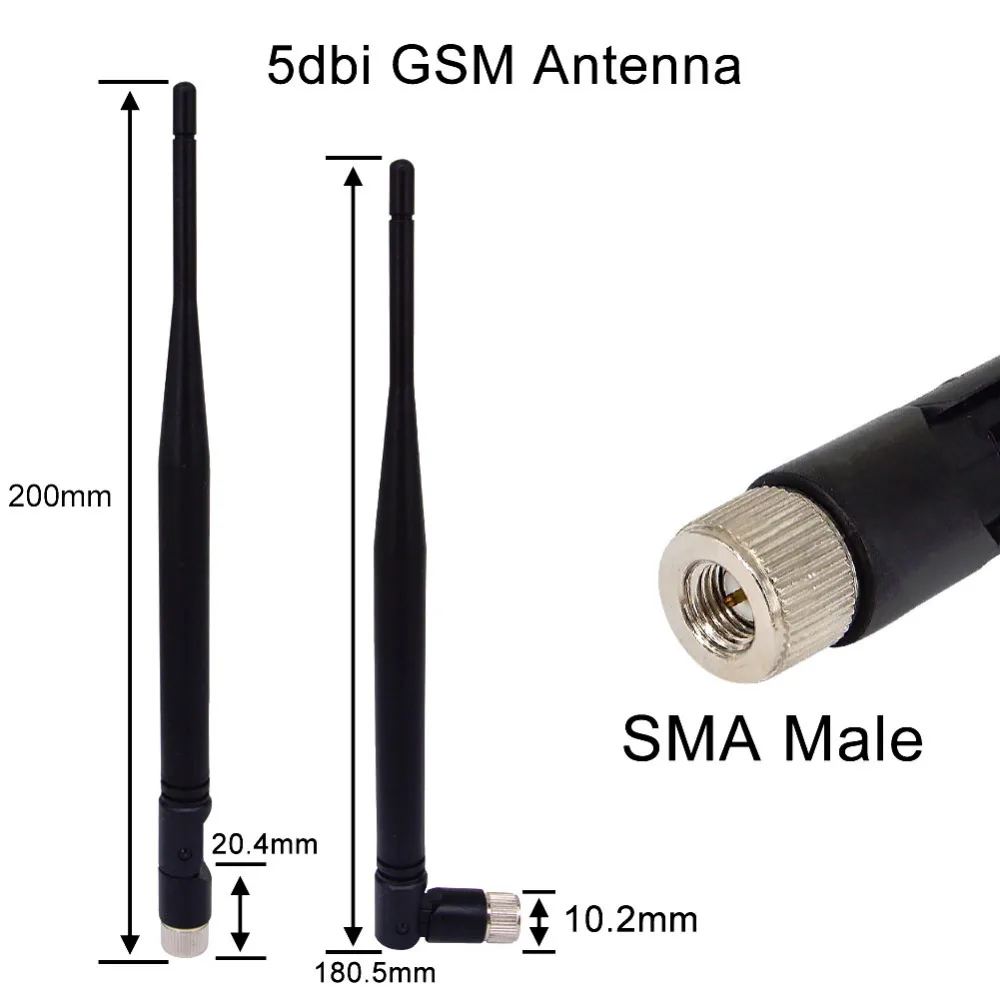 20 шт. 5 антенна на dbi GSM gsm 824 960 МГц 1710 1990 SMA Штекерный разъем адаптера|Антенны для