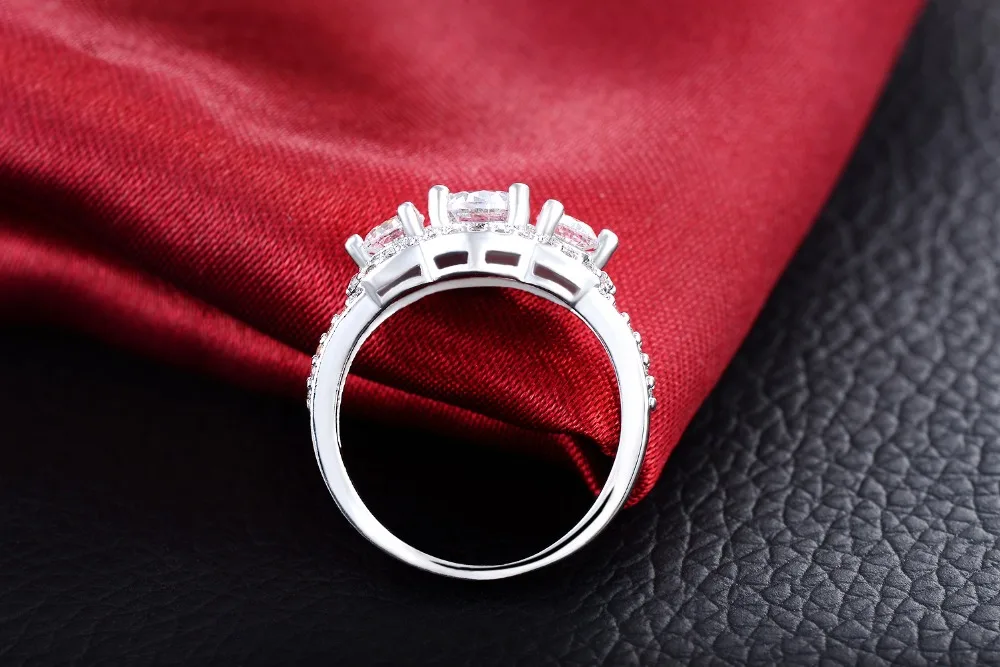 Женское Обручальное кольцо с кристаллами класса ААА белое золото DR173|engagement wedding