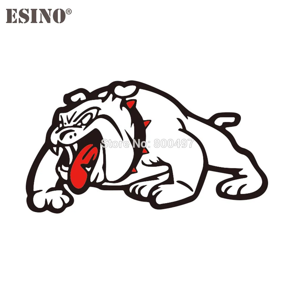 Прекрасный автомобиль укладка Angry английский Бульдог Авто наклейка мультфильм