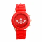 Новинка, кварцевые наручные часы montres femmes, модные спортивные Брендовые Часы с листьями, relogio feminino, мужские и женские силиконовые часы