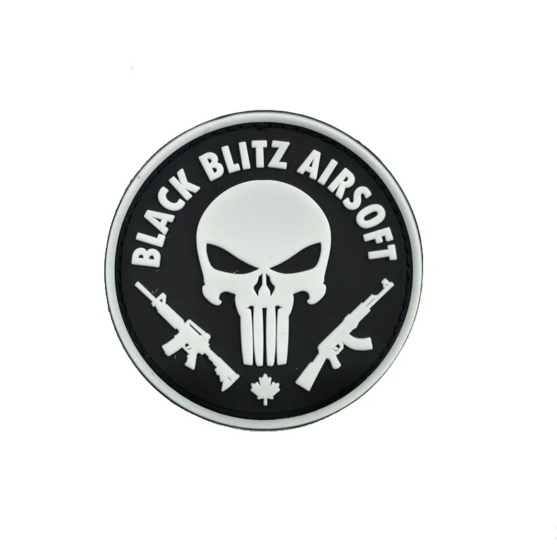 Патчи для карателей вышитые/PVC военные патчи черепов тактические тонкие синие