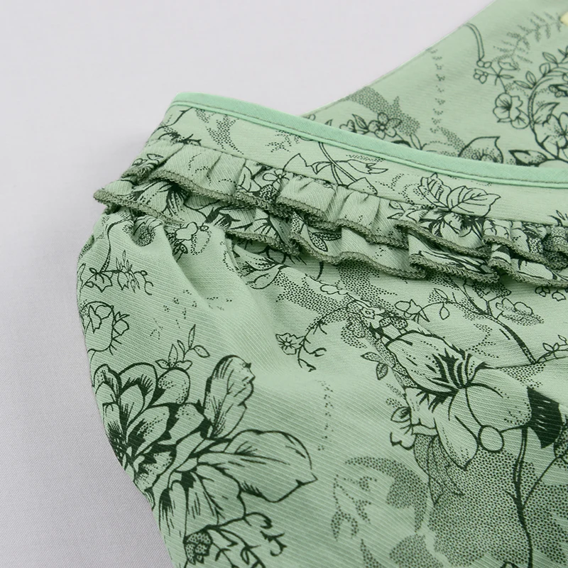 Do not forget to spend summer in the green dress 2016 pure cotton printing sub slim waistband short sleeved | Женская одежда