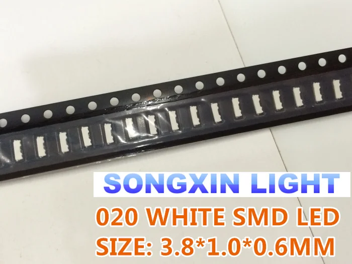 500 шт. 020 белый 3806 3810 вид сбоку SMD/SMT CW 3 8*1 0*0 6 мм 6000-9000K светильник светодиод лампы