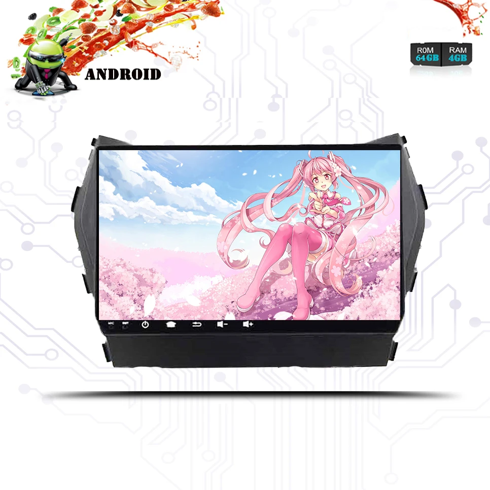 IPS Android 9 0 автомобильный dvd для Hyundai IX45 4 Гб + 64 Santa fe 2013 2015 2017 2018 Радио Стерео