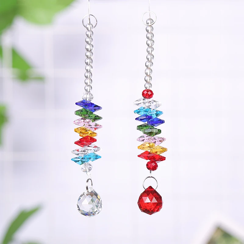 1 шт. гирлянда чакра спектра Хрустальный Ловца солнца стеклянные маятниковые