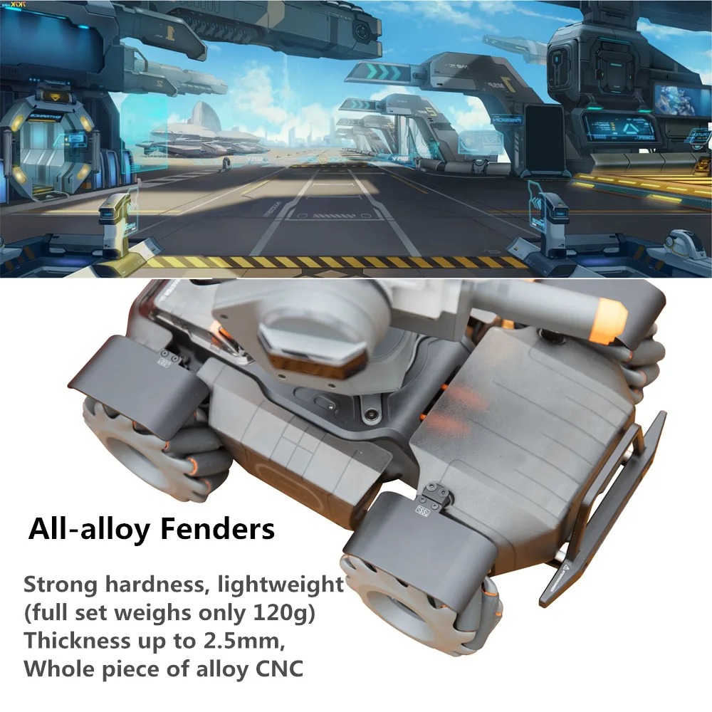 RoboMaster S1 Алюминий сплав колеса крылья ЧПУ защиты части из нержавеющей стали винт