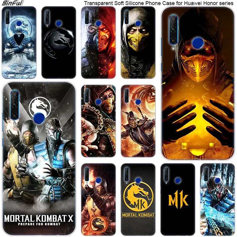 Популярный Мягкий силиконовый чехол для телефона Mortal Kombat для huawei Honor 20 20i 10 9 8 Lite 8X 8C 8A 8S 7S 7A Pro View 20 Модный чехол