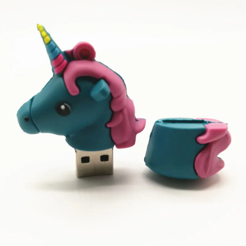 Usb флеш накопитель с изображением единорога 64 ГБ 32 16 8 4 Гб карта памяти милой