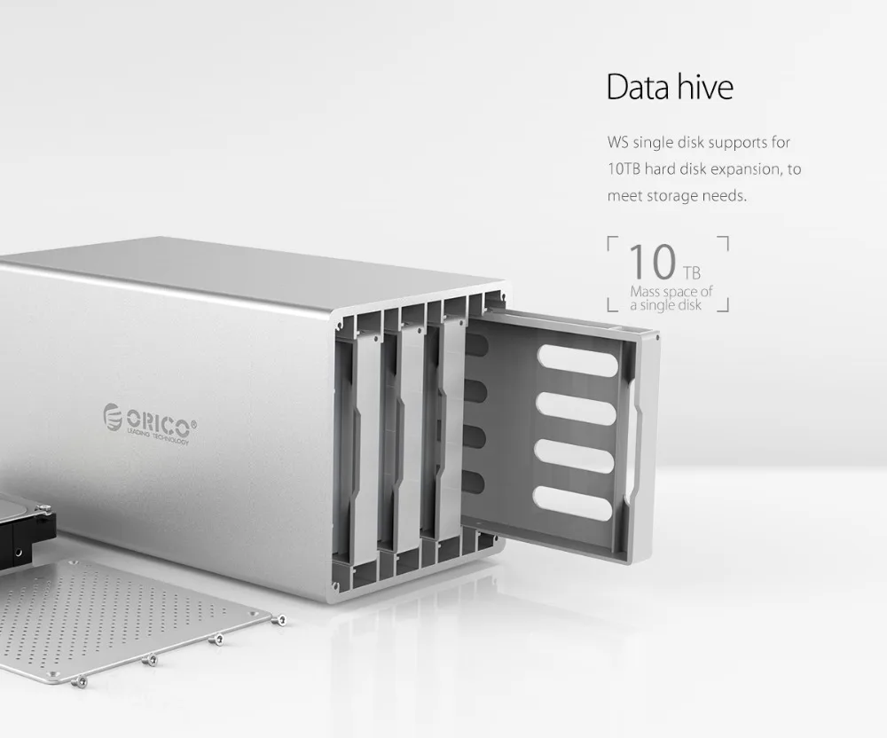ORICO WS200RU3 3,5 дюймов 2/4/5Bay внешний Алюминий сплава для USB3.0 жесткого диска утка станции Raid хранение данных с ящиком