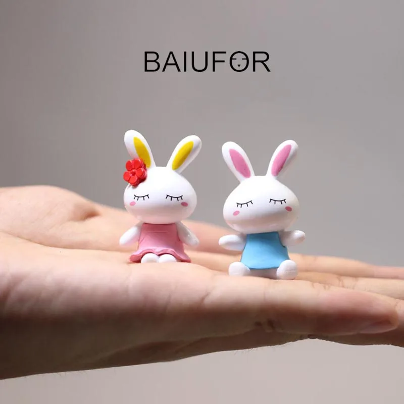 BAIUFOR животные пара мини мультфильм кролик любовник фигурки Сказочный Сад