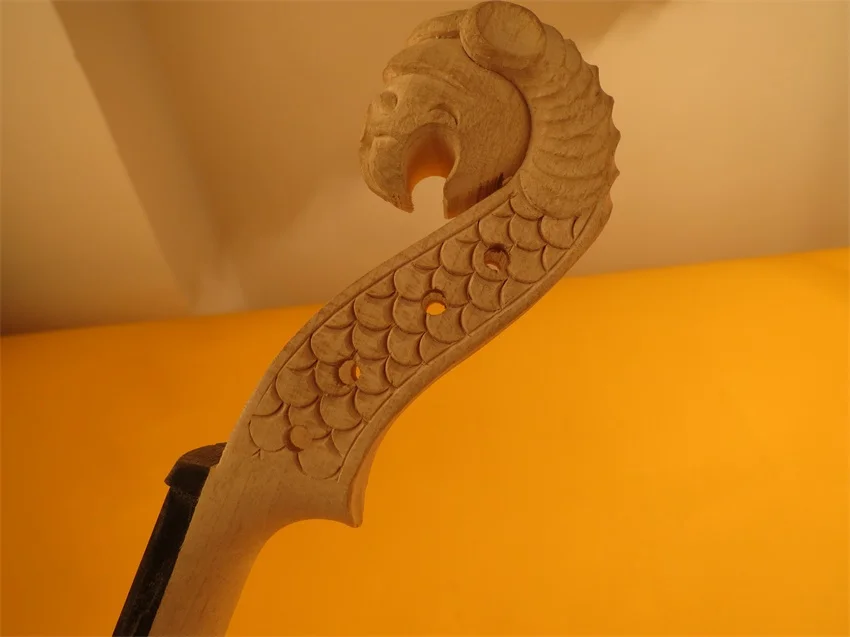 Вырезанная вручную НЕОБРАБОТАННАЯ скрипка с шеей животного воротник для скрипки