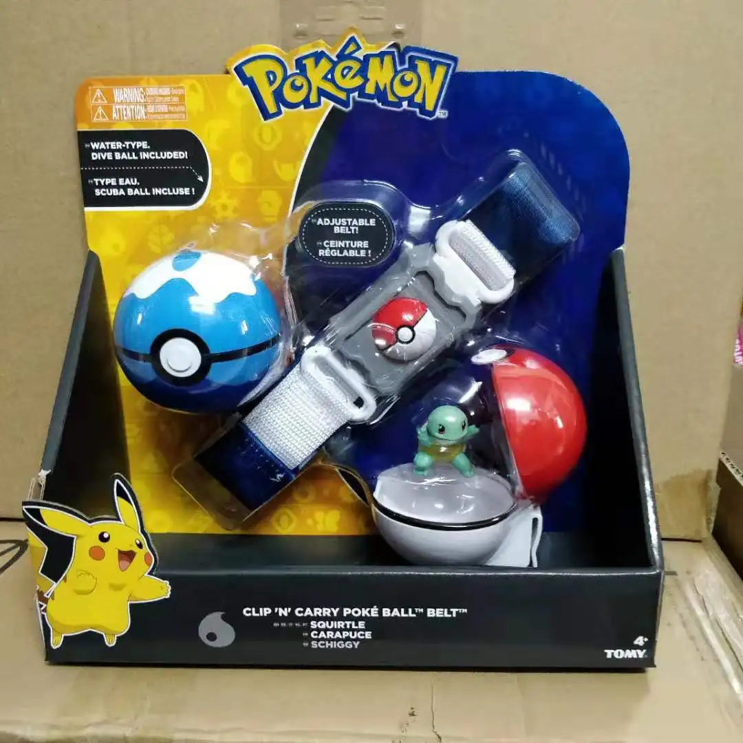 Takara Tomy Аниме Пикачу Покемон Клип n носить мяч ремень костюм косплей игрушки для детей