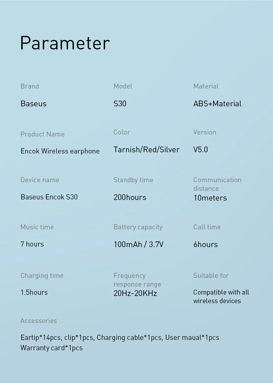 Baseus S30, Bluetooth 5,0, наушники, беспроводные, спортивные, стерео, наушники, водонепроницаемые, магнит, Bluetooth, наушники с микрофоном для телефона