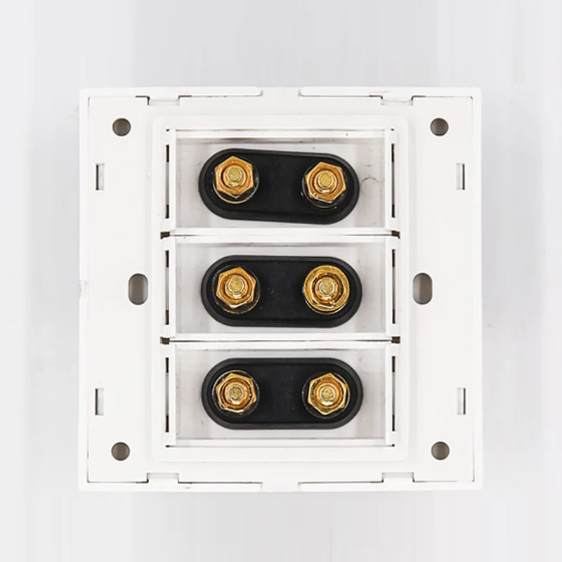 Черный цвет 6 портов Hifi Разъем динамика настенная панель звуковая система