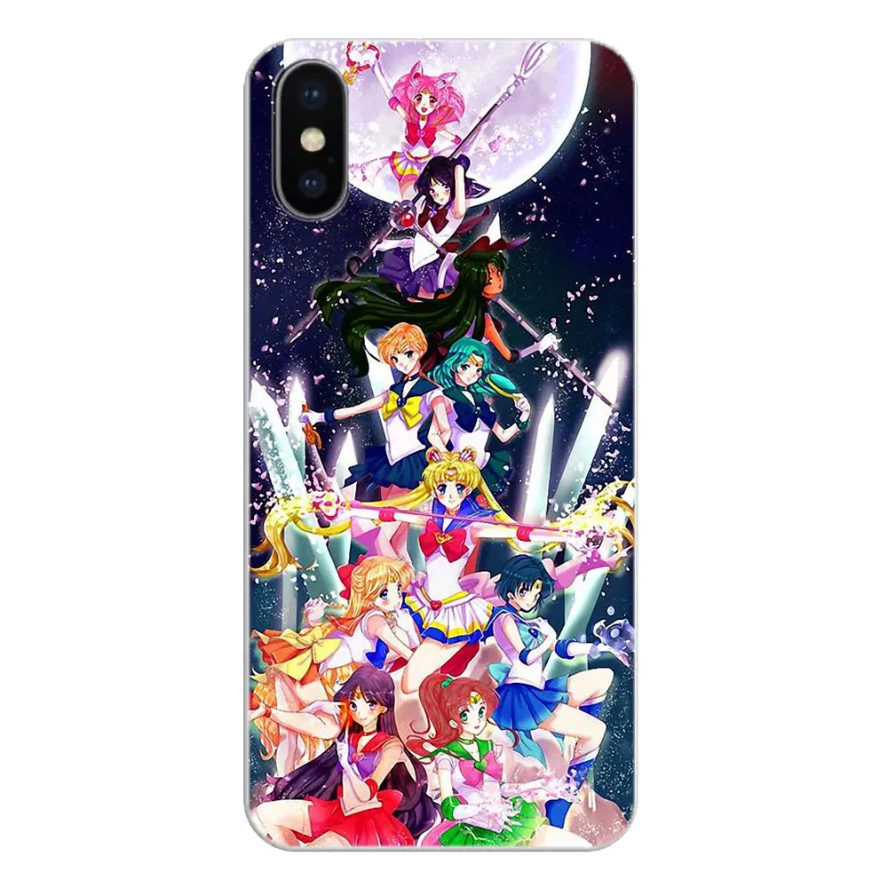 Transparent Soft Shell Covers Pink Sailor Moon Luna Cats Mercury Art For Motorola Moto X4 E4 E5 G5 G5S G6 Z Z3 G3 C Play Plus |