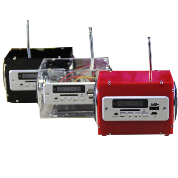 CLAITE DIY Мини AUX радио MP3 многофункциональный bluetooth беспроводной небольшой усилитель мощности динамик Комплект DC 5 в 2*3 Вт