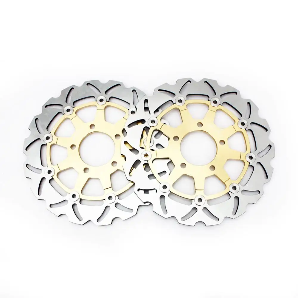 Gold BIKINGBOY передние тормозные диски роторы для Suzuki GSX 600 F Катана GSX750F 04-06 GSF 650 BANDIT/ABS 05 06 SV 650 03 04 05-10 - Цвет: Gold
