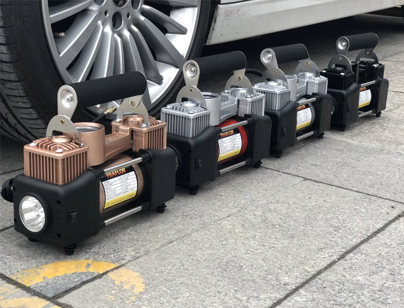 12 В воздушный компрессор для автомобилей SUV светильник для грузовиков Воздушный насос высокого давления двухцилиндровый металлический надувной авто электрический насос для шин