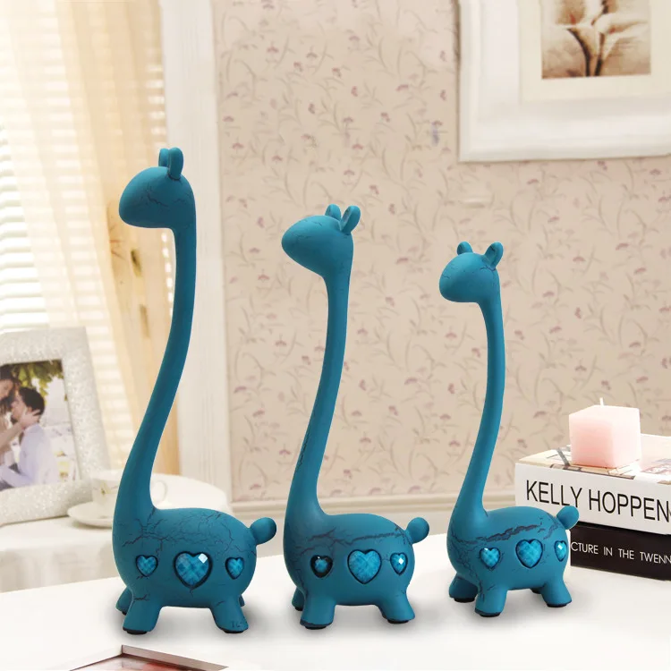 3 шт./компл. Европейский олень украшения из смолы домашний декор статуэтки для