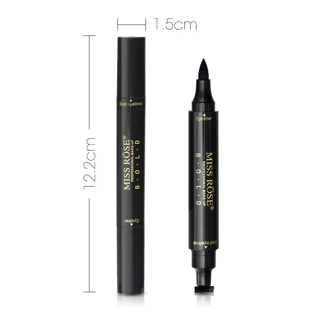 Мисс Роуз жидкая подводка для глаз Водонепроницаемый Black Eye Liner Pencil Долгое легко носить Для женщин Красота подводка для глаз инструмент