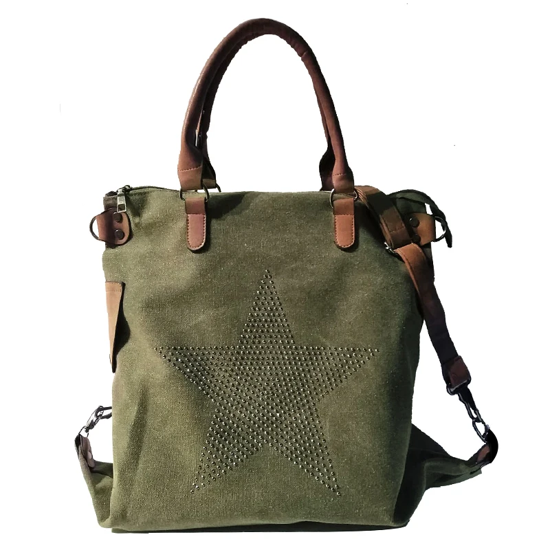 2020 большая Холщовая Сумка со звездами многофункциональная Заводская дорожная