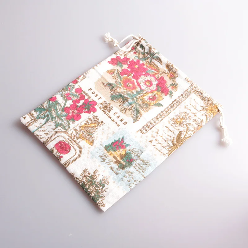 Хлопковые сумки для ювелирных изделий этнические подарочные мешочки с принтом