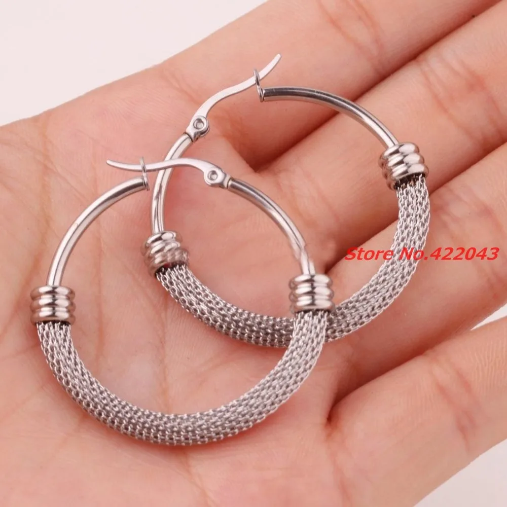 Новая мода Женская Мода Серебряный цвет 316L Нержавеющая сталь сетка дизайн колье