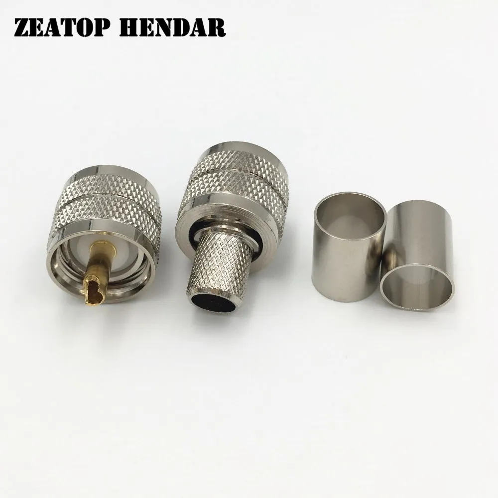 5 шт латунный UHF PL 259 Мужской Разъем PL259 зажим для RG8 RG213 RG165 7D FB RF кабель прямой