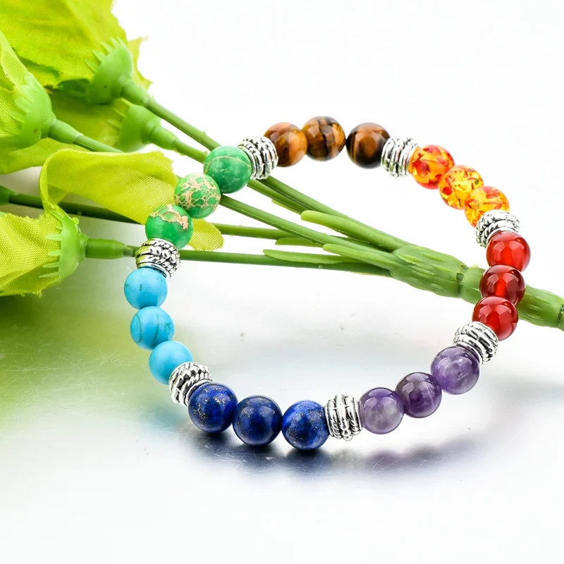 CHICVIE недорогой Повседневный натуральный камень бусины чакра браслет для женщин