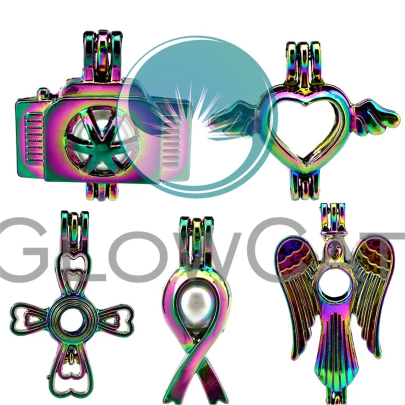 Радуга Камера Сердце крылья Ангела крест рака бантом отделанным бисером Клетка