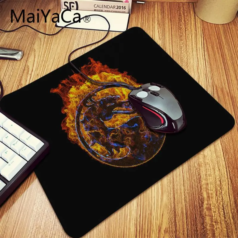 Резиновый коврик для мыши Maiyaca с логотипом mortal kombat настольная клавиатура в стиле