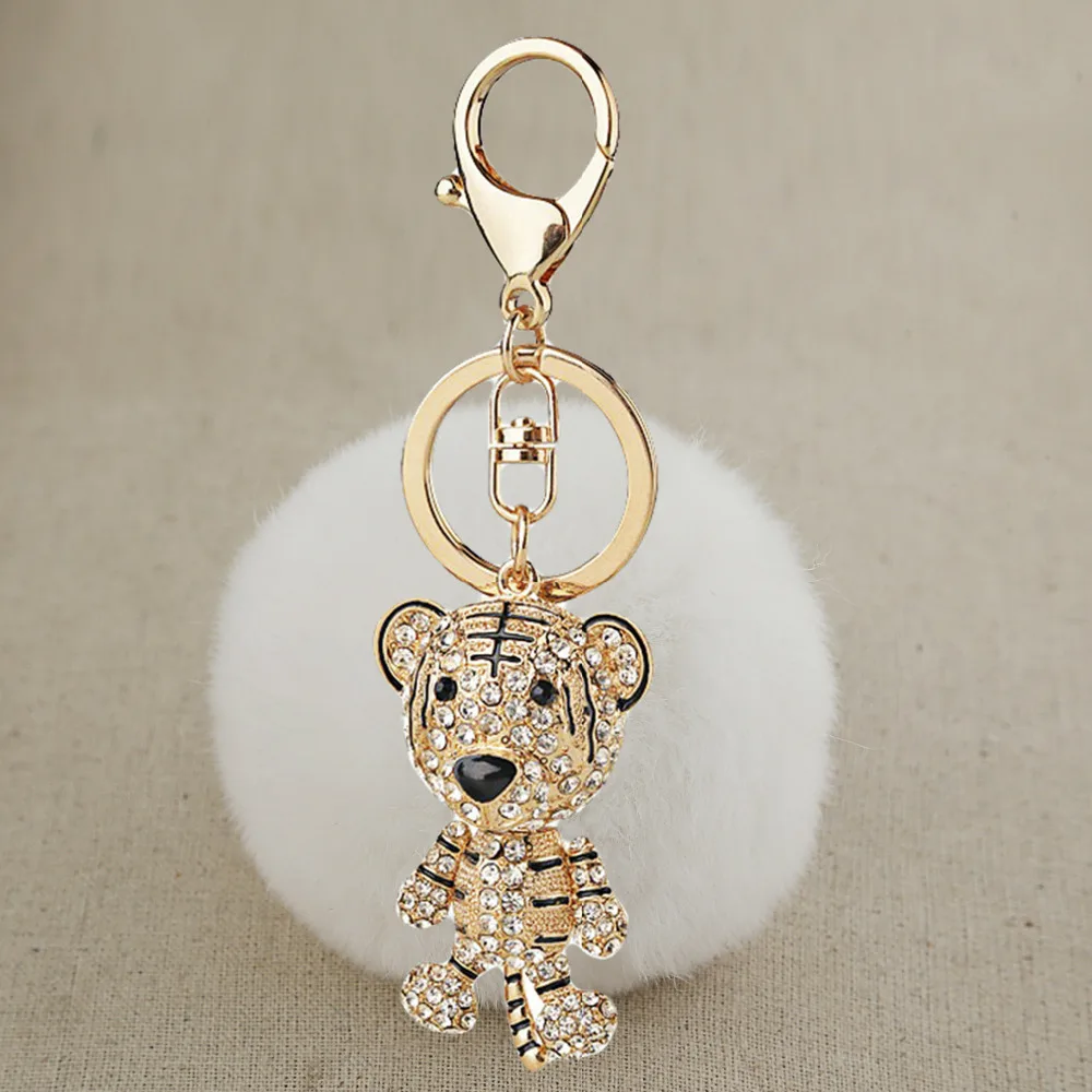 Подвеска-брелок с помпоном в виде кролика для девочек школьная сумка подвеска из