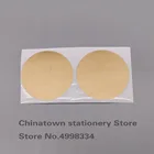 50 шт., круглые золотистыеСеребристые наклейки для открыток, 50 х50 мм