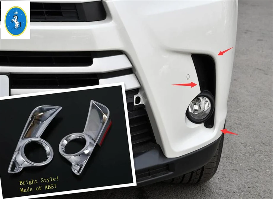 

Yimaautotrims Exterior Chrome Front Face Fog Lights Lamp Foglight Cover Trim Fit For Toyota Highlander Kluger 2017 2018 2019