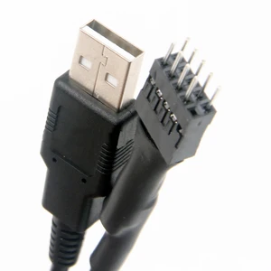 9pin Мужской к внешним usb-разъёмы штепсельного и розеточного PC материнская плата Внутренний Удлинительный кабель передачи данных