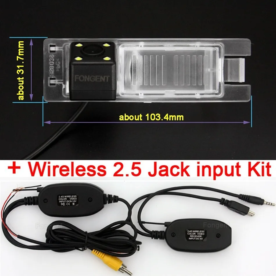 wireless Jack input Для Buick Opel Astra H J Corsa Meriva Vectra Zafira Insignia FIAT Grande Regal Автомобильная CCD камера заднего вида беспроводной монитор - Название цвета: wireless Jack input