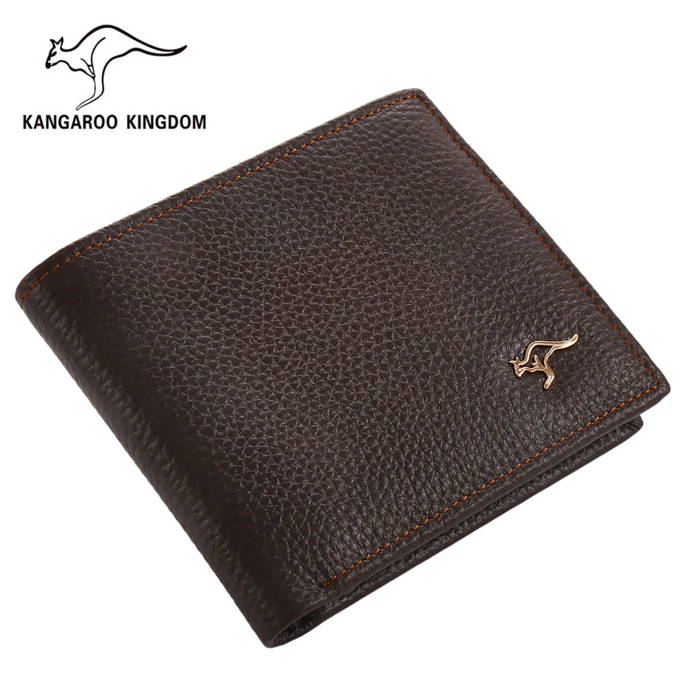 Kangaroo Kingdom, известный бренд, мужские кошельки, натуральная кожа, короткий дизайн, кошелек, деловой мужской Карманный Кошелек, кредитный держатель для карт