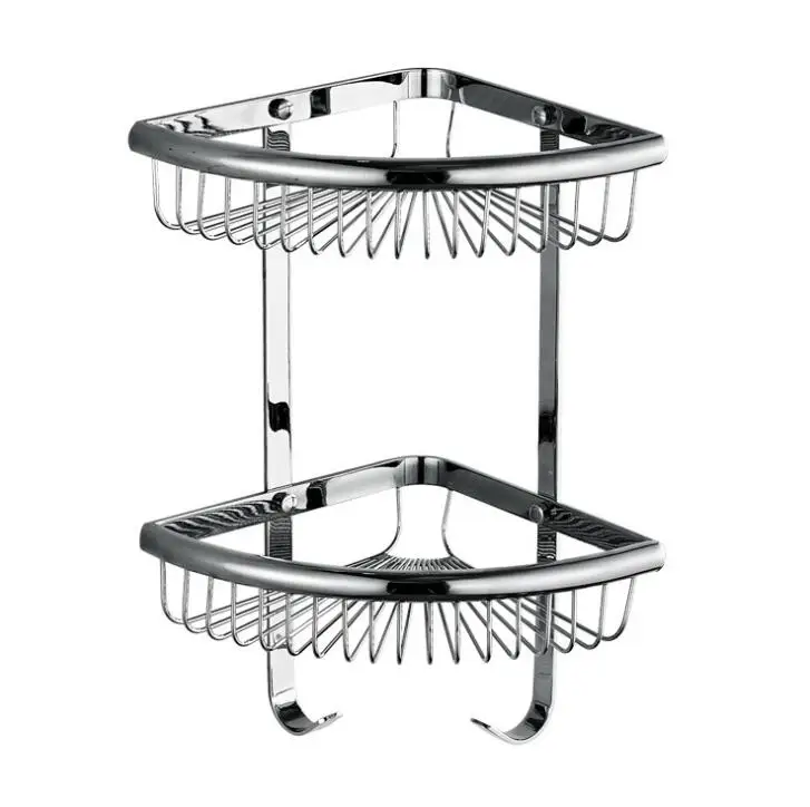 2 layer corner shelf Квадратные аксессуары для ванной комнаты, держатель для туалетной бумаги, держатель для мыла, Полка для полотенец, крючок для халата, держатель для туалетной щетки, держатель для барабана EL2100C - Цвет: 2 layer corner shelf