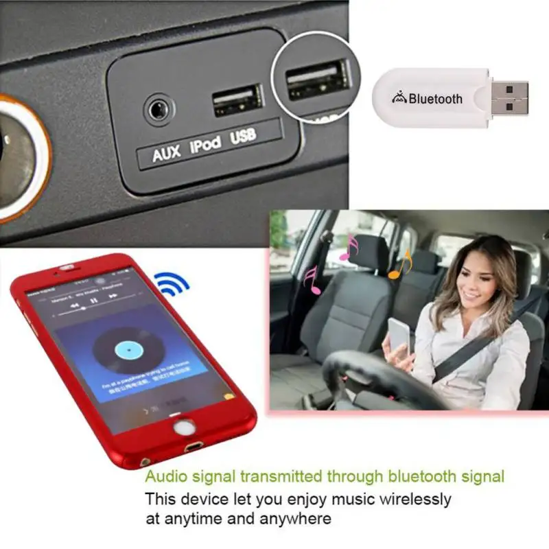 EDAL Mini USB 3 5 мм Беспроводной адаптер ключ Bluetooth 4 0 аудио стерео приемник для ПК