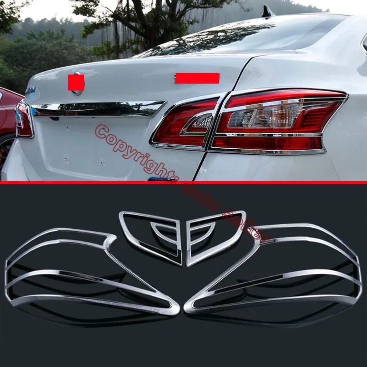 

ABS Chrome Tail light Cover Trim For Nissan Sentra 2016 2017