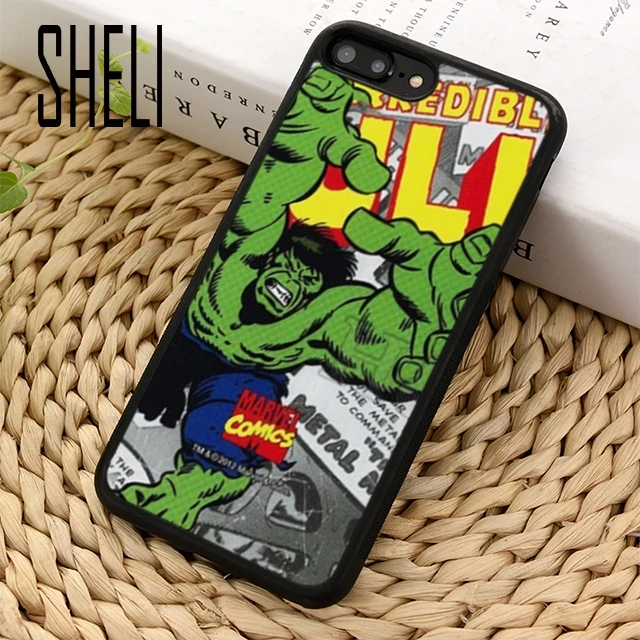 Жесткий чехол SHELI The Incredible Hulk для iPhone 5 6 6s 7 8 plus 11 pro X XR XS max Samsung S7 edge S8 S9 S10 |