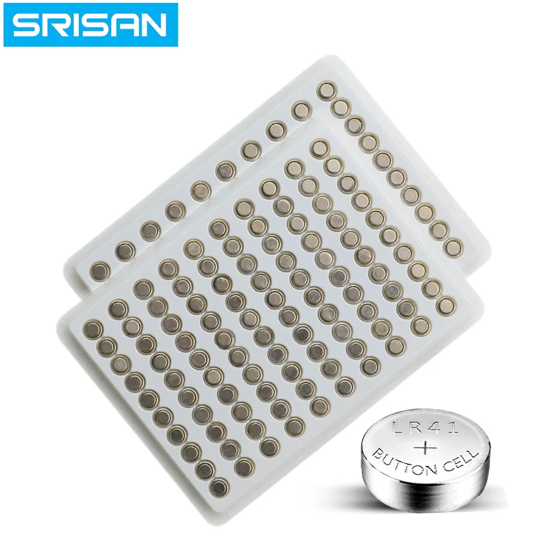 Srisan 200 шт./лот LR41 AG3 SR41W 392 192 GP192A LR736 пуговица часы Батарея сотовый миниатюрные батарейки для фонариков, игрушек, часы для мужчин